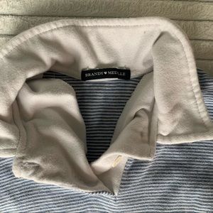 Brandy Melville Collard Striped Long Sleeve